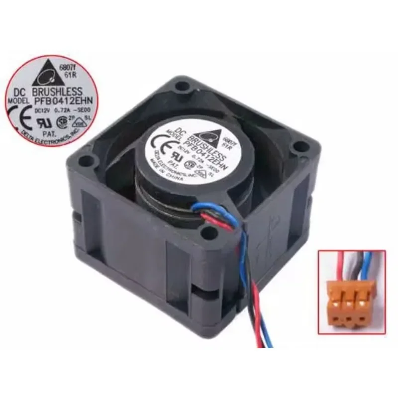 

Delta Electronics PFB0412EHN SE00 DC 12V 0.72A 40x40x28mm 3-Wire Cooling Fan