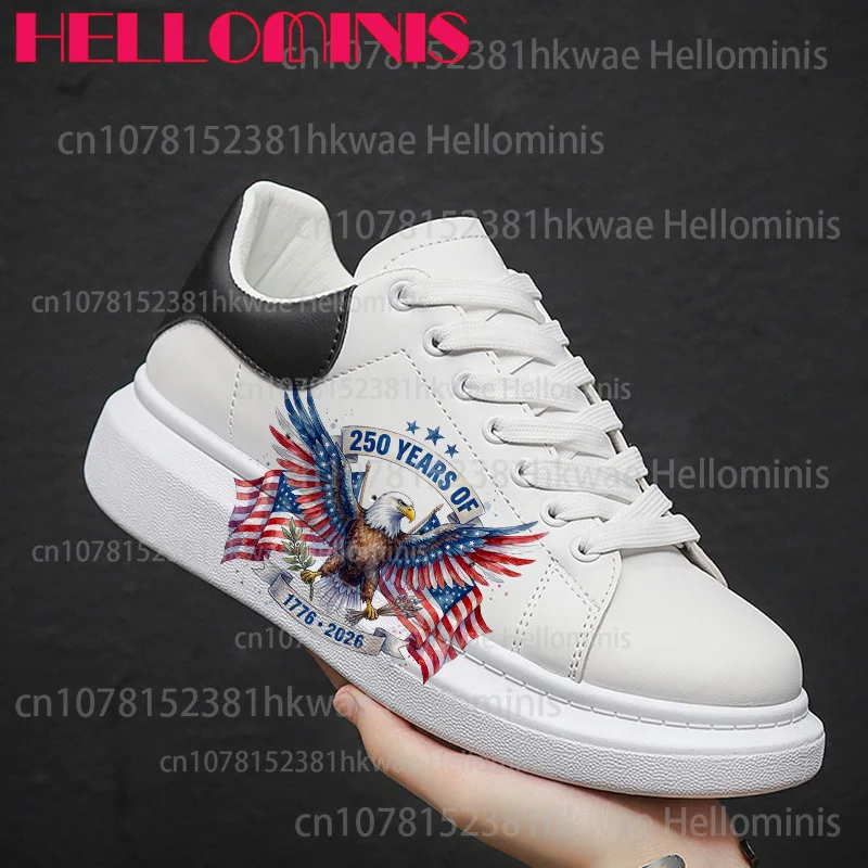 

American Independence Day Patriotic Men's Casual Footwear Man Woman Selection Parity Fashion Walking Shoes in Stock