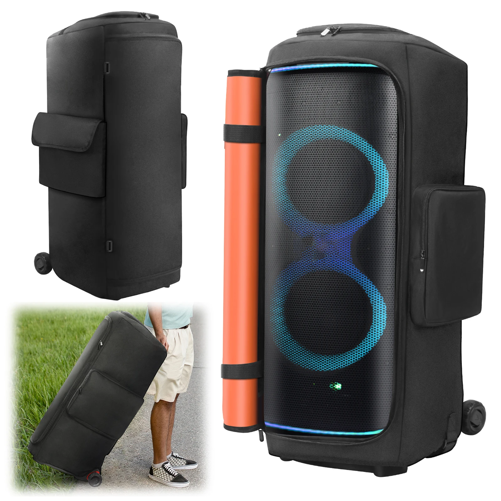 

Чехол для портативной колонки JBL Partybox 720 с карманом для микрофона, двусторонняя сумка для хранения колонки, водонепроницаемая, для путешествий на открытом воздухе