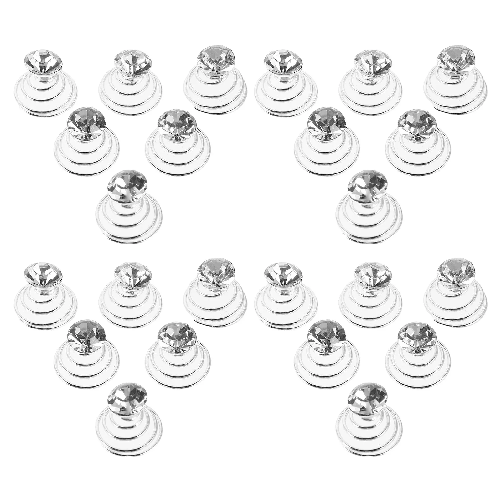 

24 Pcs Diamond Spiral Hairpins Rhinestone Metal Clips Elegant Accessories Wedding Decorative Barrettes Hair Styling