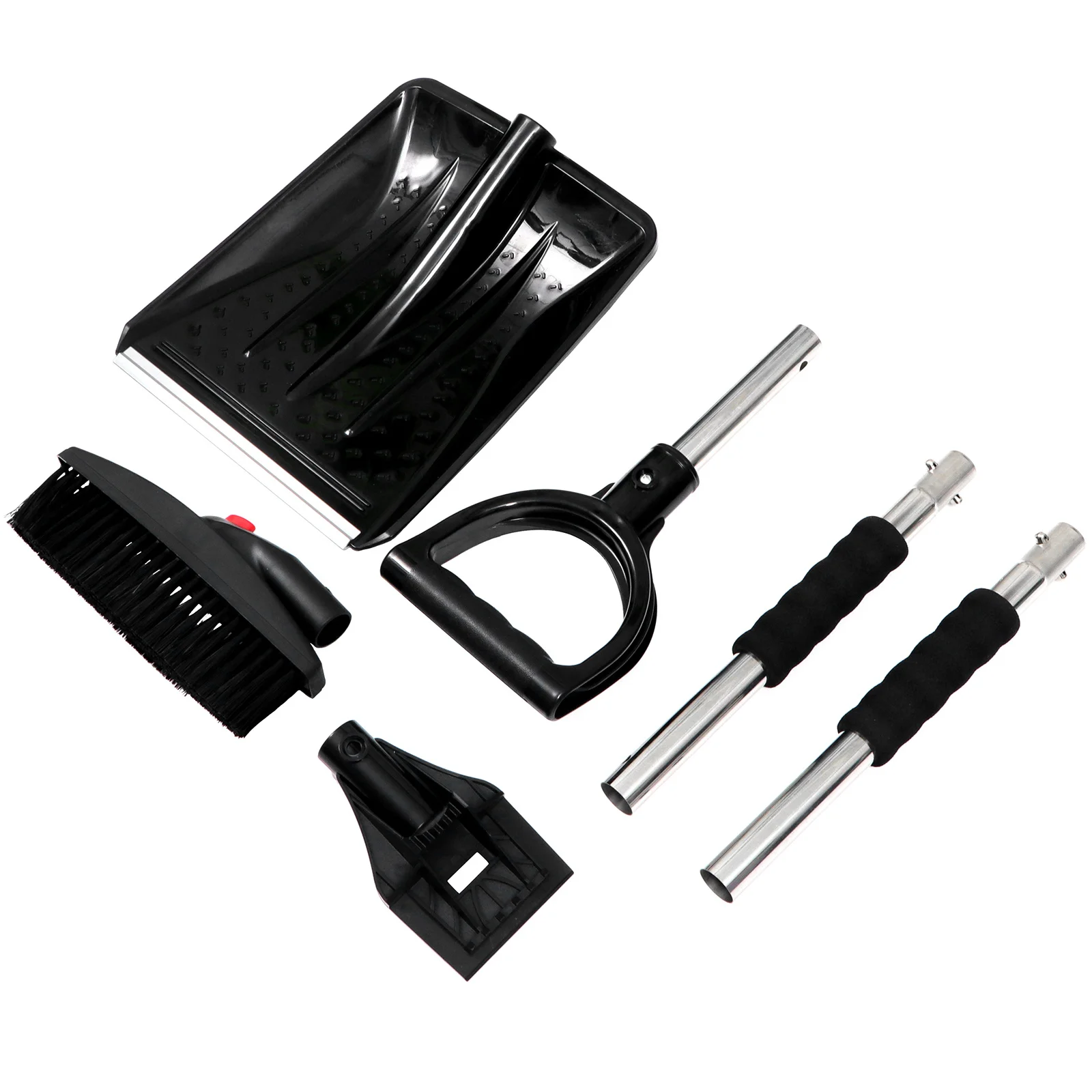 

1Set Multifunctional Car Snow Removal Tool Stainless Steel Ice Scraper Shovel Easy Clean No Scratch Telescopic Design