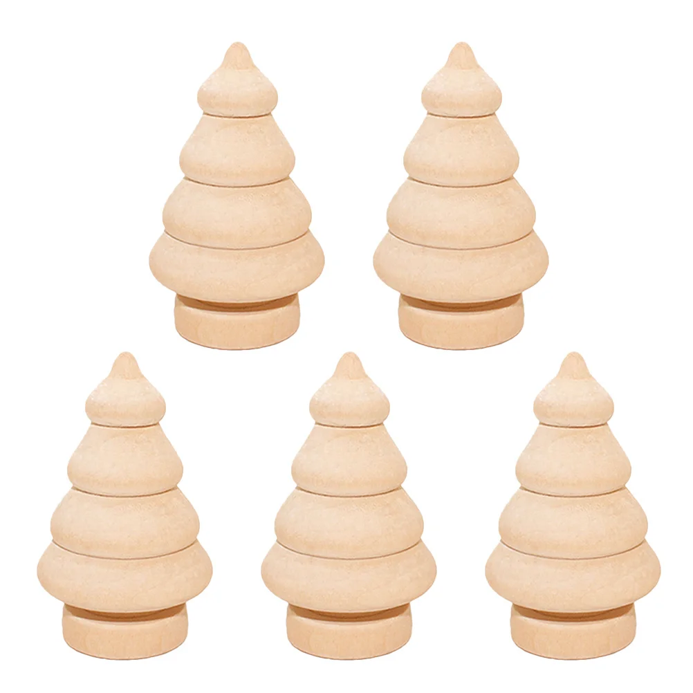 

20Pcs Painting Wooden Christmas Tree Decor DIY Ornaments Eco-Friendly Durable Design Home Store Party Wedding Decoration