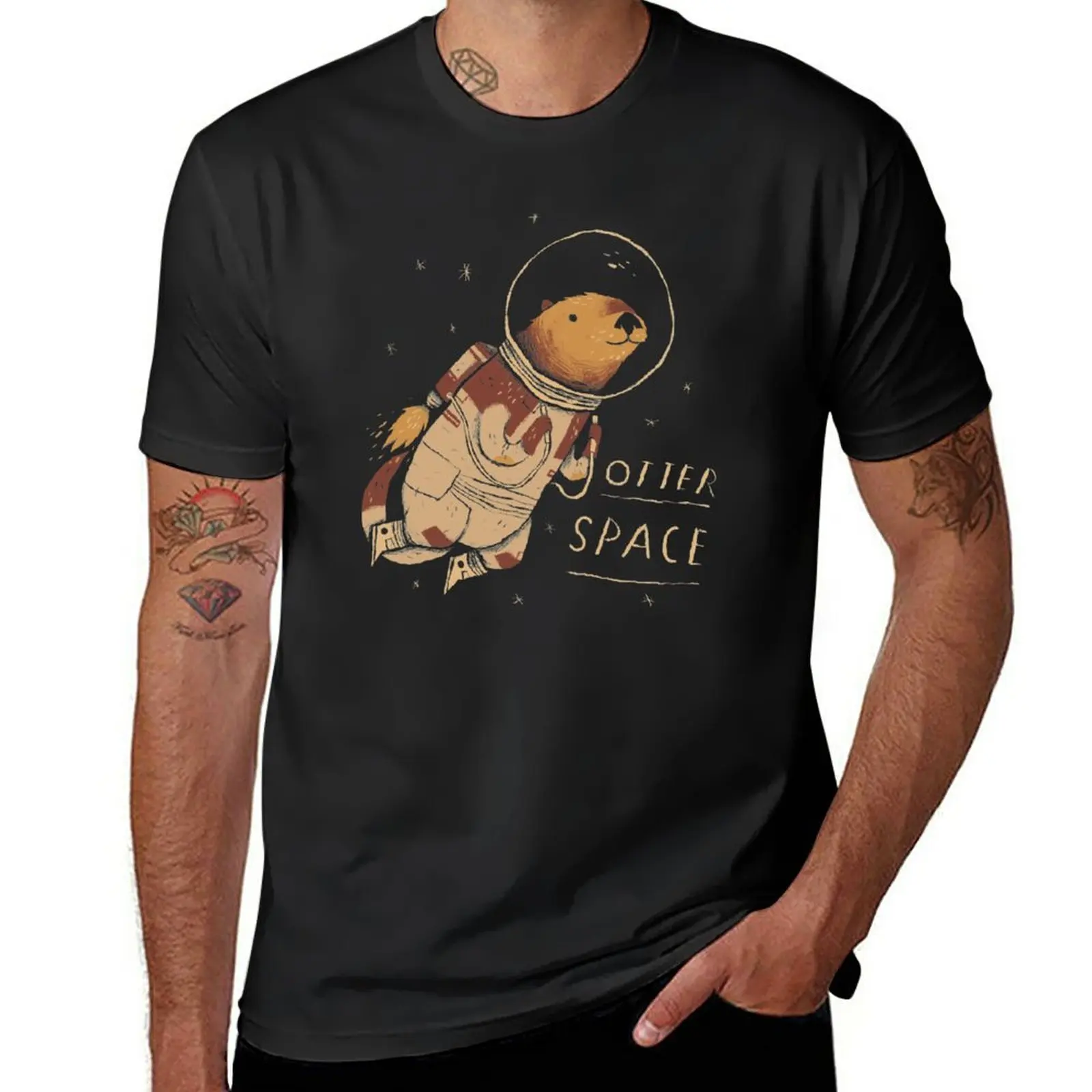 otter space T-Shirt man clothes quick-drying t-shirt custom t shirts design your own mens clothing