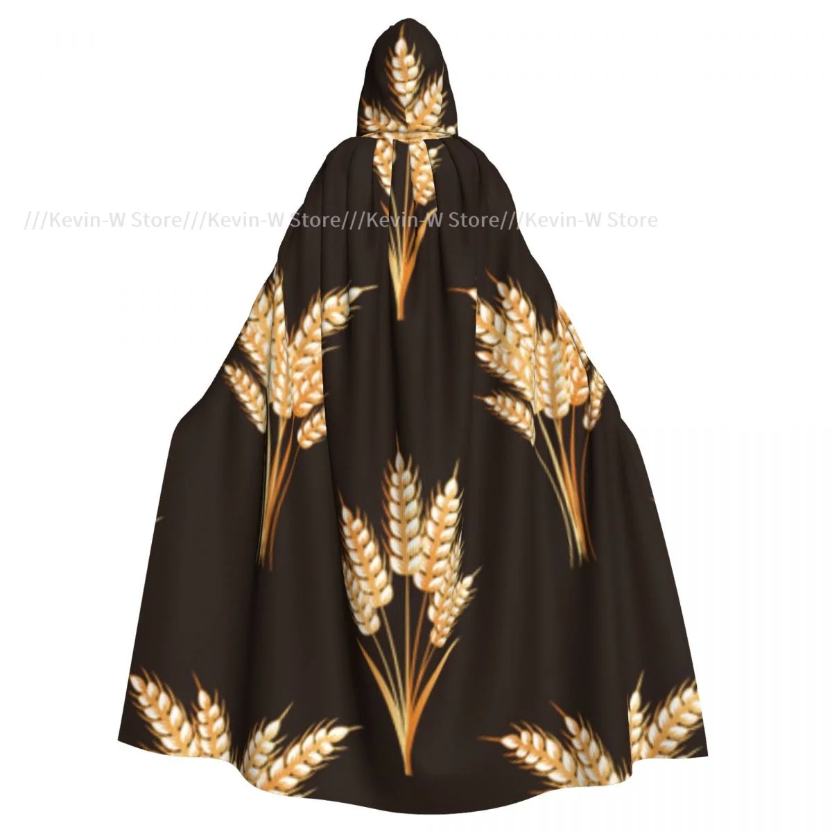 Adult Cloak Cape Hooded Spikelets Of Wheat Medieval Costume Witch Wicca Vampire Elf Purim Carnival Party