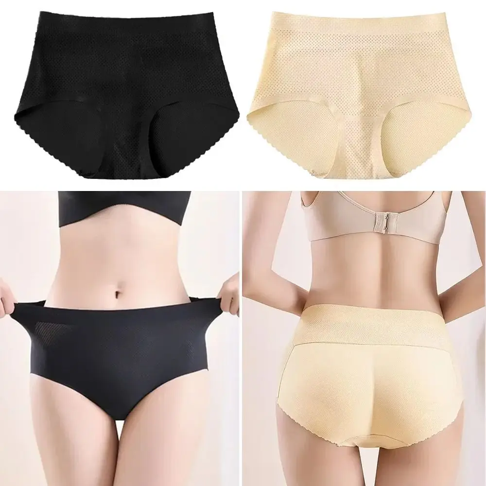 Thin Butt Lifting Seamless Triangle Briefs For Women, Durable Nylon Breathable Fake Buttock Underwear Suitable For All Seasons