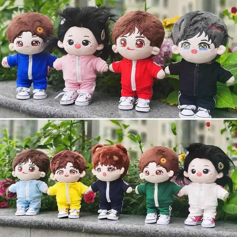 Fashion 20CM Doll Sportswear Mini Sports Suit Dolls Clothes Topcoat Trousers Cotton Stuffed DIY Accessories Photo Props Gift