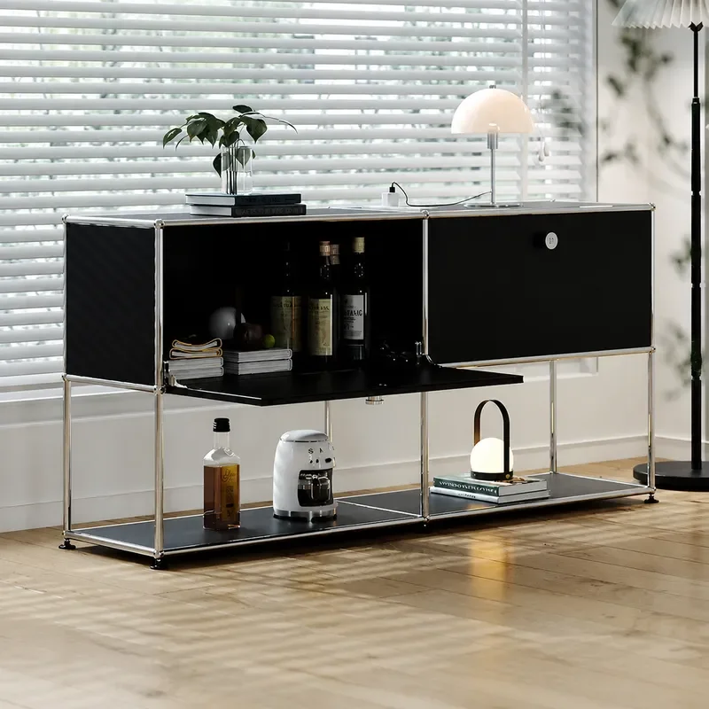 Modular Side Cabinet Open Storage Unit Simple Bedside Table Chest of Drawers for Living Room Bedroom Home Organization