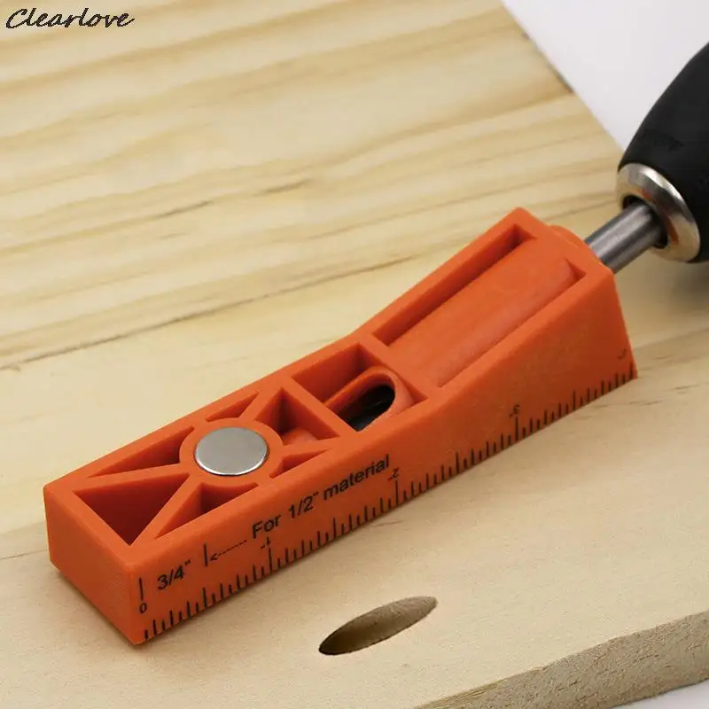 Woodworking Oblique Hole Locator Pocket Hole Angle Drill Guide Hole Punch Locator Set DIY Carpentry Tool