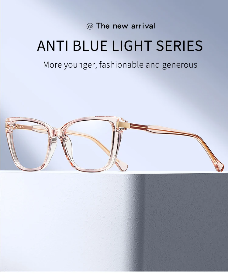 BEMORE Woman Handmade Acetate Square Medical Eyeglasses Blue Light Filter Progressive Butterfly Multifocal Prescription Glasses