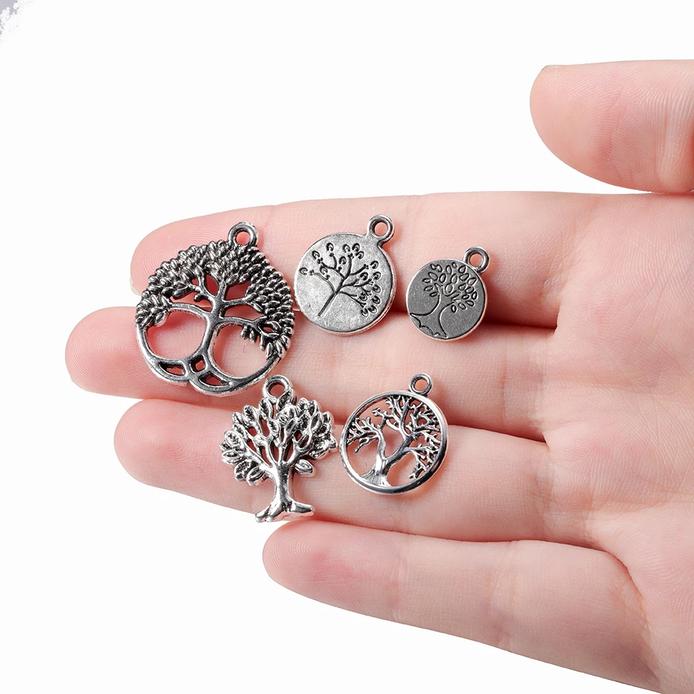 10-20Pcs/lot Mixed Style Plant Pendant Tree of Life Charms For Jewelry Making Bracelet Necklace DIY Handmade Accessories image 2