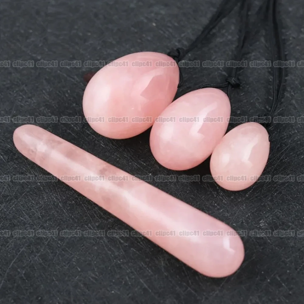 

1 Set Rose Quartz Yoni Egg Jade Eggs Women Kegel Exerciser Jade Massager Vaginal Muscles Tightening Ball Crystal Kegel Eggs