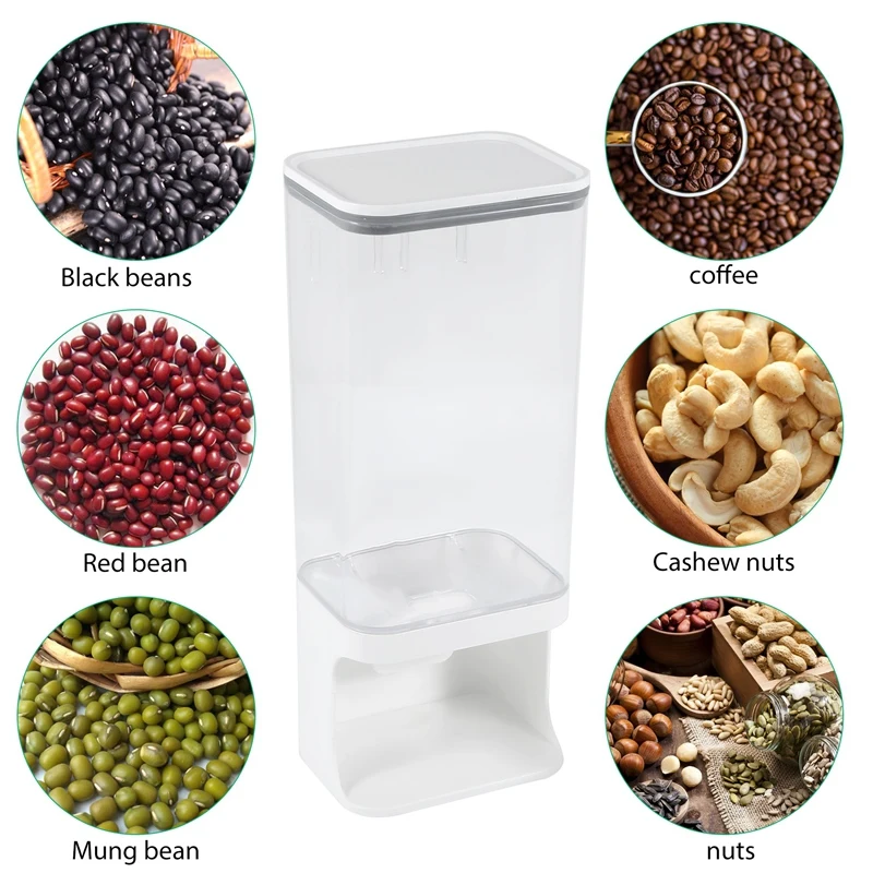 Wall-Mounted Dry Food Dispenser, Transparent Plastic, Dry Food Dispenser, Dry Food Fruit Storage Box