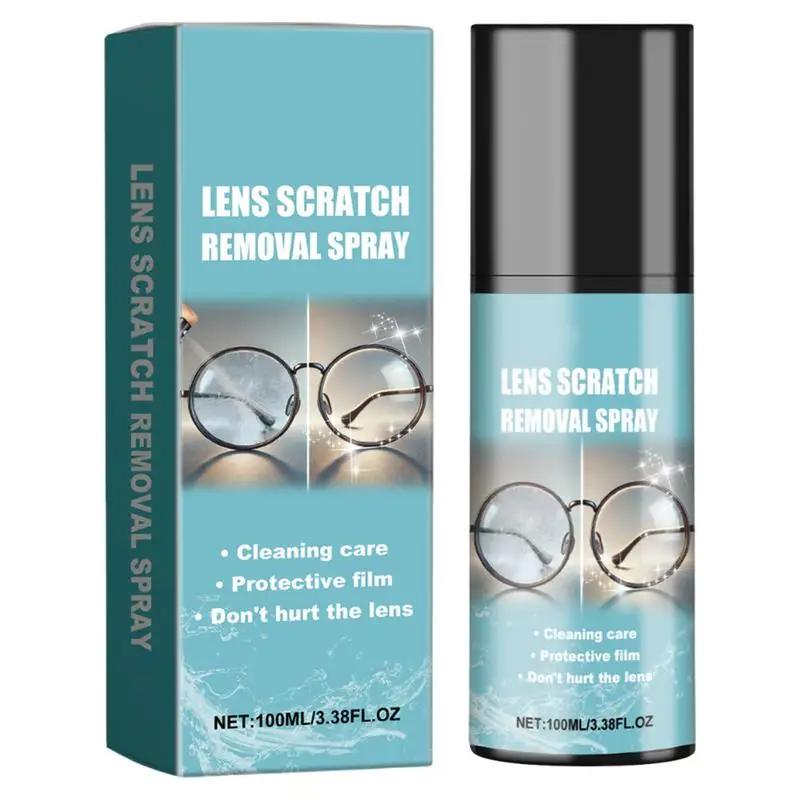 

100ml Glass Cleaner Lens Scratch Removal Spray Multipurpose Glasses Care Liquid Anti Fog Spray Glasses Lens Cleaning Solution