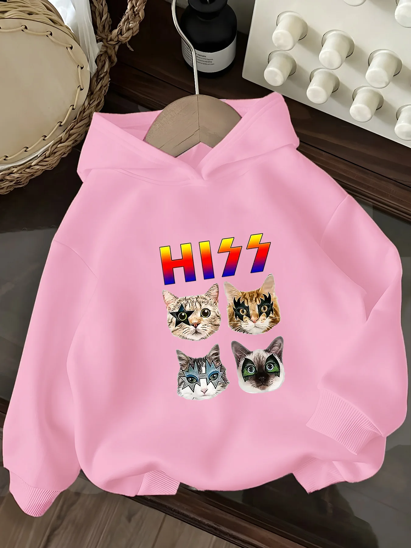 

printed girls hooded sweater children suitable for young girls and students boy party special clothing 120-160 cm