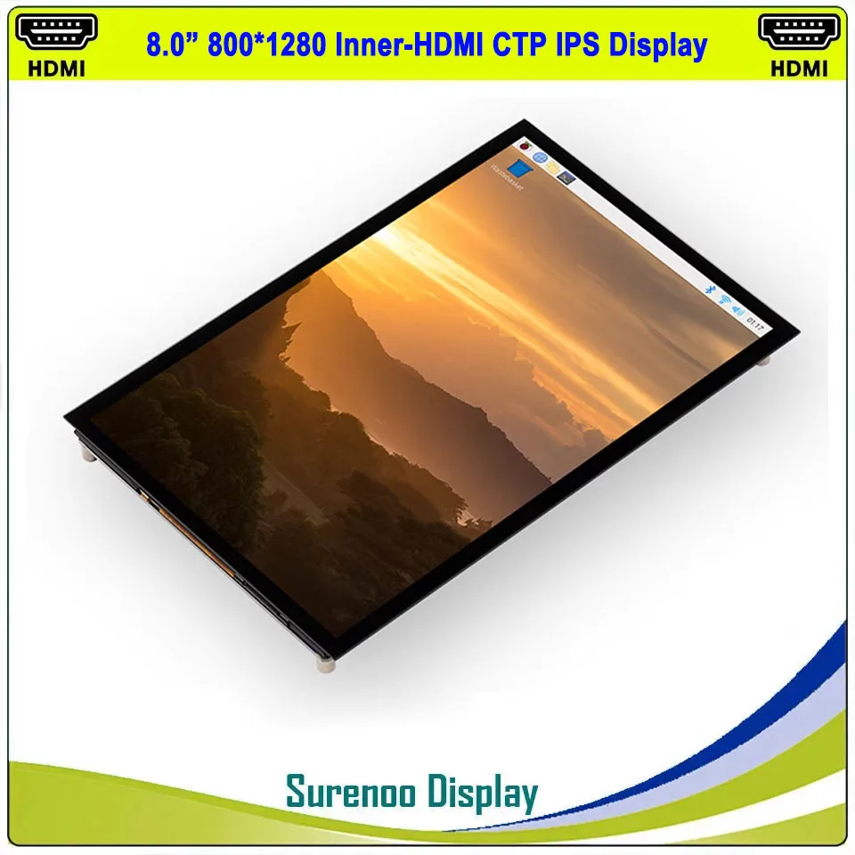 Imagem -06 - Capacitivo Touch Panel Lcd Module Display Monitor Screen Laranja pi Raspberry pi Tft Ips Mipi 8.0 800x1280