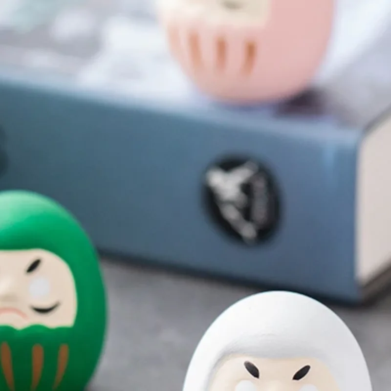 Muñeca Daruma de cerámica japonesa, artesanía, amuleto de la suerte, adorno de la fortuna, paisaje, decoración del hogar, accesorios en miniatura, regalos, 1 ud.