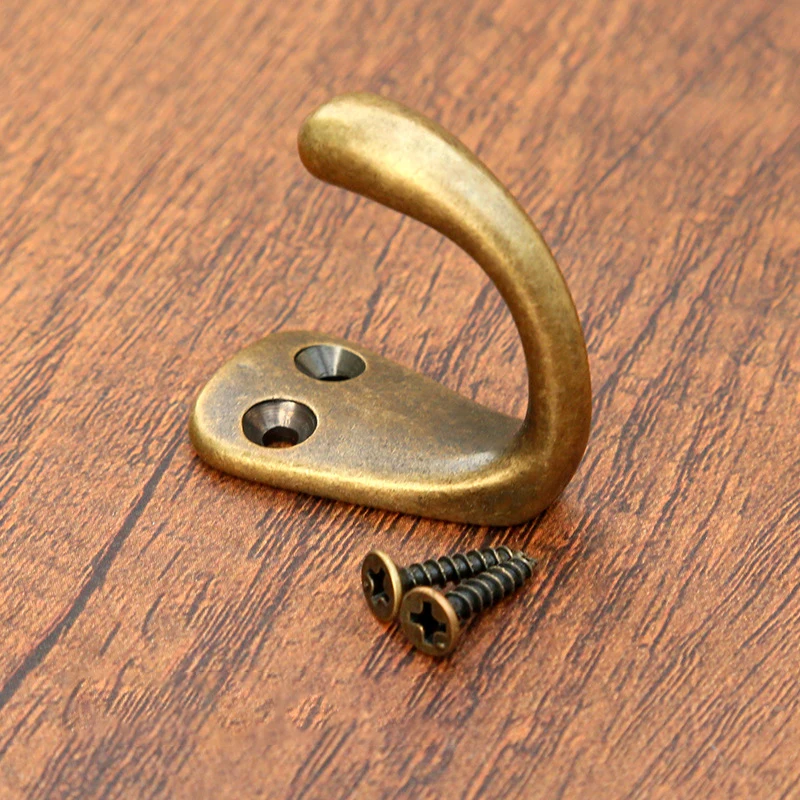 Antique Bronze/gold Coat Hook Brass Classic Wall Hanging for Bath Stands Clothes Hanger Scarf Towel Bathroom Kitchen Acessories