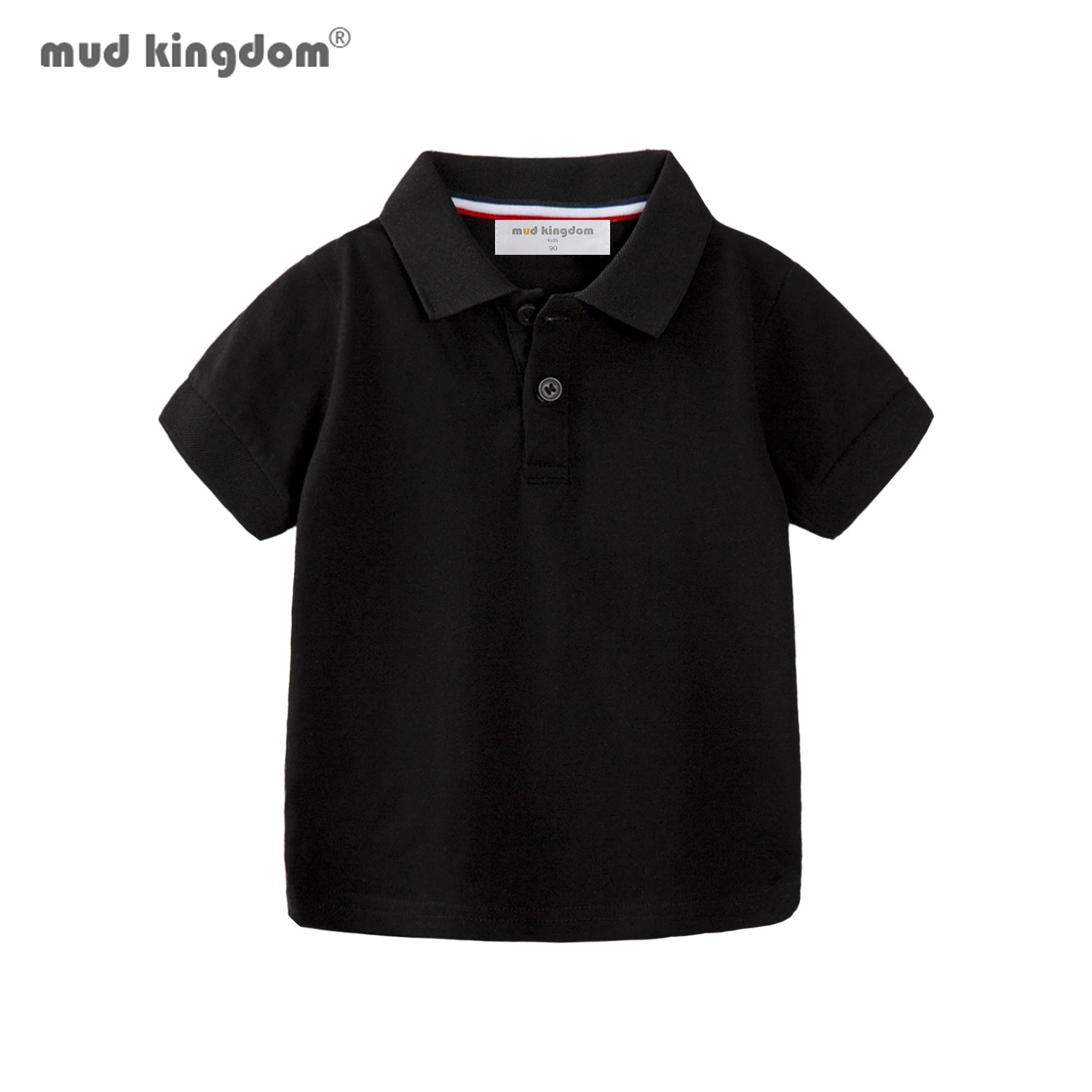 Mudkingdom Boys Pique Polo Shirts Plain Solid Short Sleeve Uniform T-shirts  Collared Cotton Tops for Children School Clothes