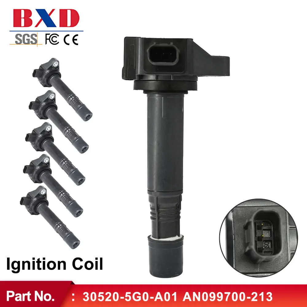 

High Quality 1/6pcs Ignition Coil 30520-5G0-A01 For HONDA Accord Crosstour Odyssey Passport Pilot,ACURA MDX RDX RLX TLX 3.5L