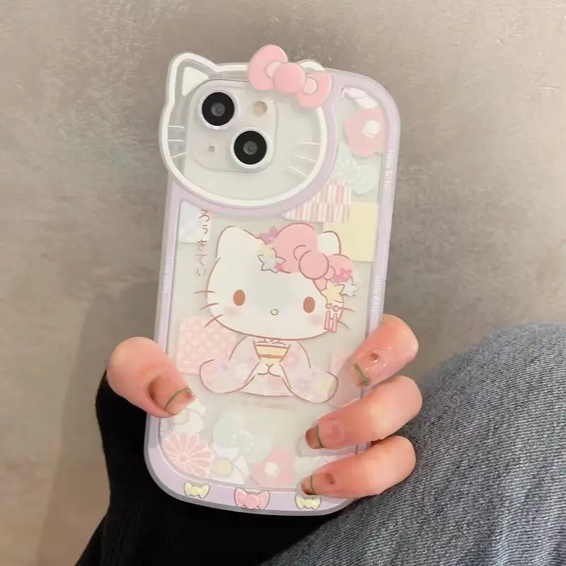 Sanrio Hello Kitty Have A Sleep Phone Case For iPhone 15 14 13 12 11 Pro Max 7 8 Plus XR XS MAX Y2K Girl Anti Fall Back Cover