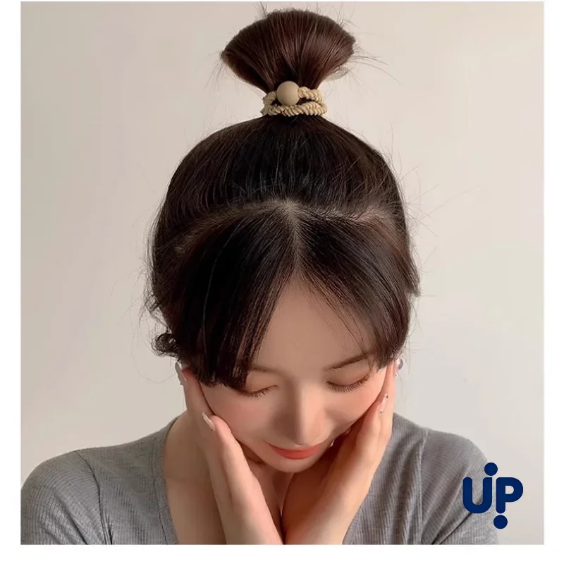 10 diademas de cuero para mujer, accesorios para el cabello, banda elástica de alta elasticidad y duradera para coleta alta, círculo para el cabello
