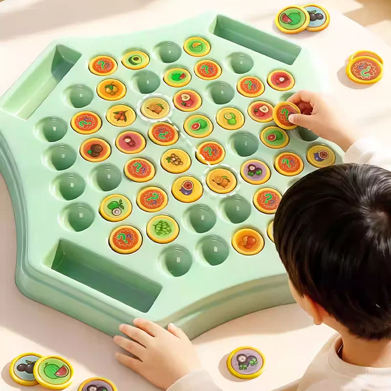 

Детские перекидные шахматы с животными/фруктами, интерактивная битва для родителей и детей, шахматы на память, настольная игра для тренировки памяти, детская семья