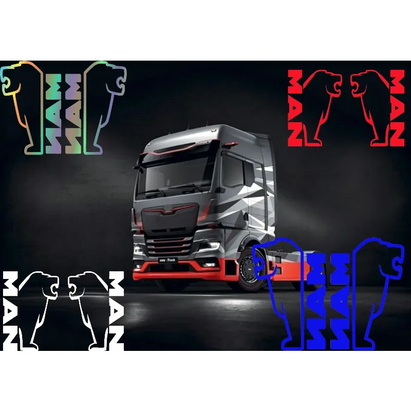 Waterproof Lion Shaped Sticker, Self-adhesive Vinyl Sticker, Suitable for External Decoration of MAN Trucks and Other Vehicles