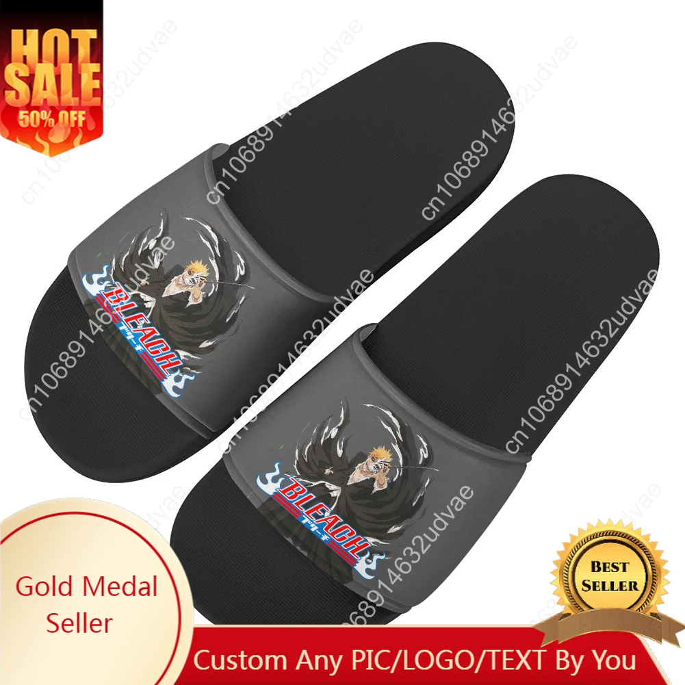 

B-BLEACH Sandals Home Slippers Water Shoes Men Women Teenagers Children Sandal Bathroom Beach Pool Custom Made Summer Slipper