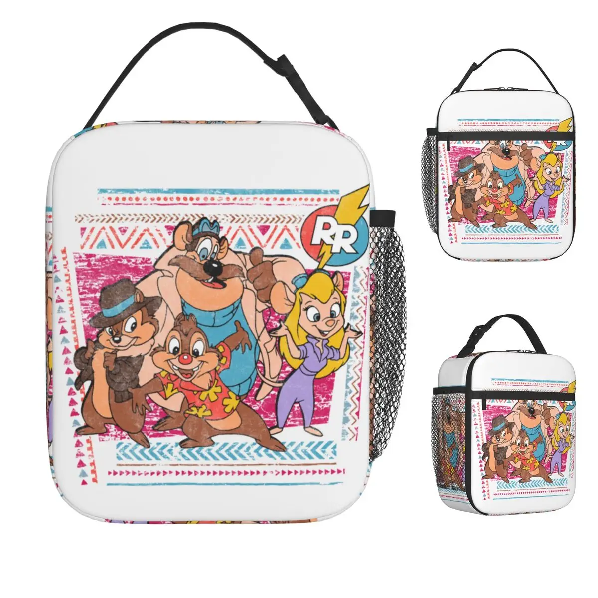 

Chip 'n' Dale Rescue Rangers Group Colorful Shot Lunch Bag Travel Lunch Box For Unisex Thermal Lunch Bags Waterproof Cooler Bag
