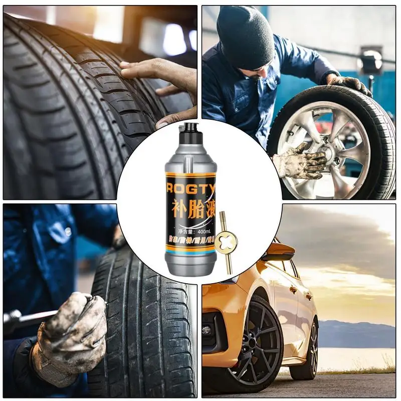 Tire Sealant 400ml Tire Repair Kit Non-destructive Fast Tire Bead Sealer Tire Repair Kit For Small And Medium Wheeled Tire