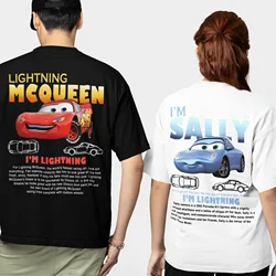 Eğlenceli Sally ben yıldırım araba kıyafeti T Shirt erkekler kadınlar için Mcqueen Tee gömlek 100% pamuk yeni varış giyim aşk hediye için çift