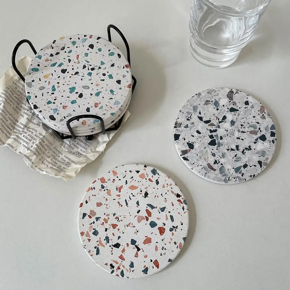 Tea Coaster  Durable Table Coffee Smooth Cup Pad  Diatomaceous Earth Cup Mat