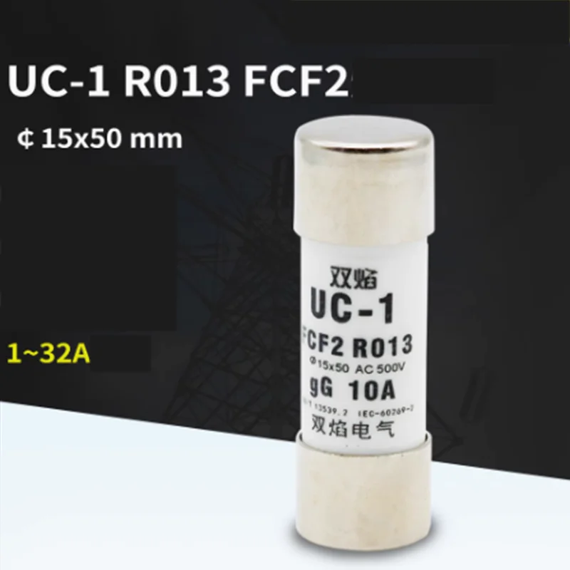 FCF2-1 UC-1 R013 15 * 50  AC500V DC125V cylindrical cap ceramic fuse tube core marine current 1A/3A/5A/10A/15A/20A/25A/30A/32A