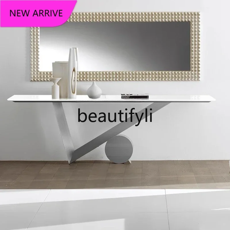 Nano jade crystal entrance table Modern light luxury high-end entrance table household, wall decorative cabinet6239