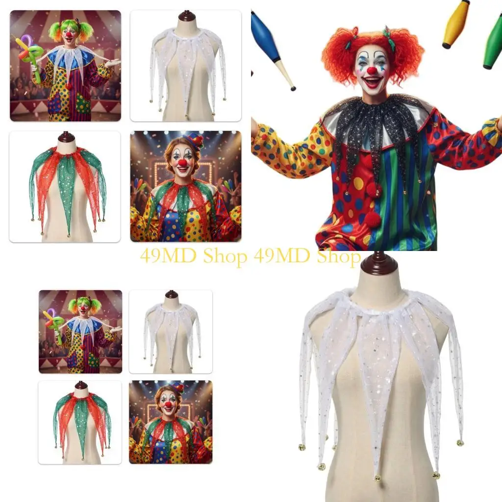 49md-collo-unisex-staccabile-da-clown-tessuto-nylon-alla-design-leggero-facile-da-pulire-mantenere