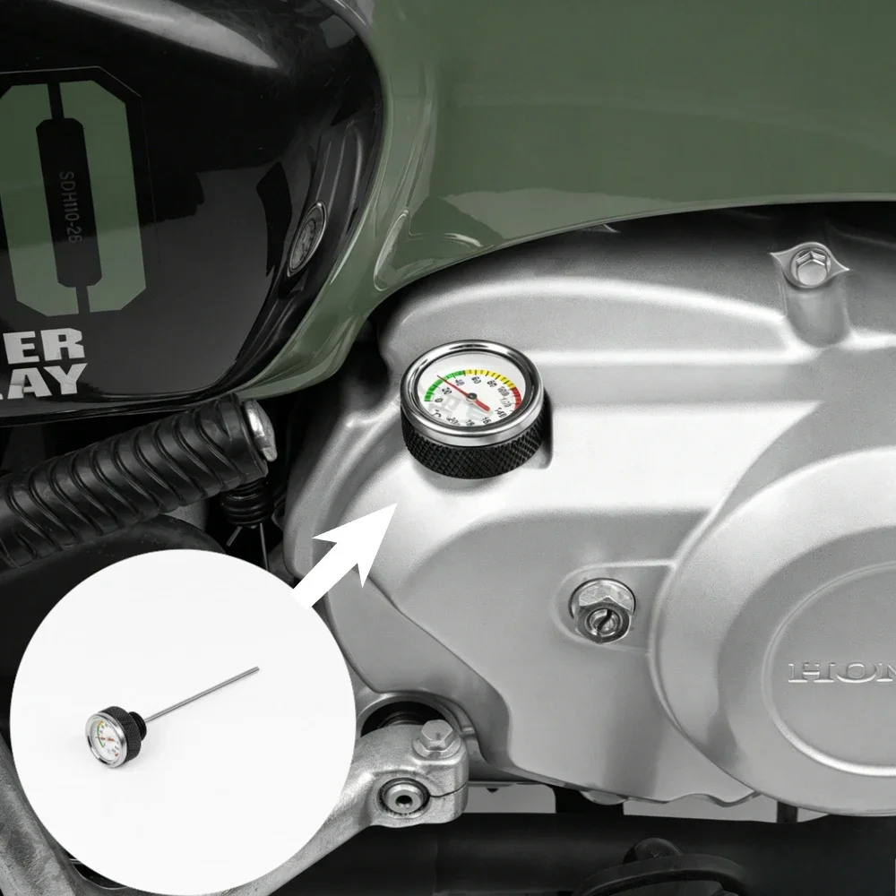 FOR Honda Cross Cub CC110 CC 110 Motorcycle Fuel Tank Cap Oil Temperature Gauge Pointer Thermometer Cap