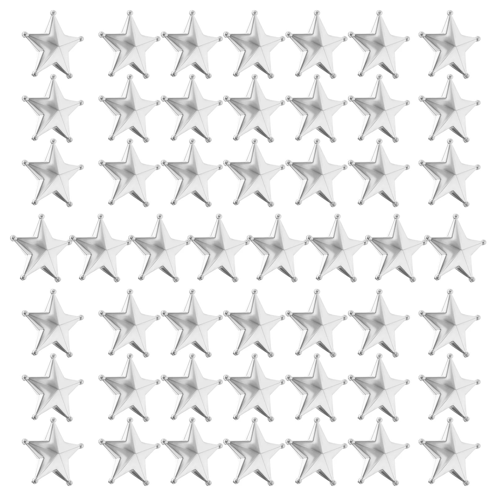 

50 Pcs Christmas Tree Top Star Home Decor Ornament Ornaments Decorate Party Small with Hole Hanging Stars Decorations Plastic