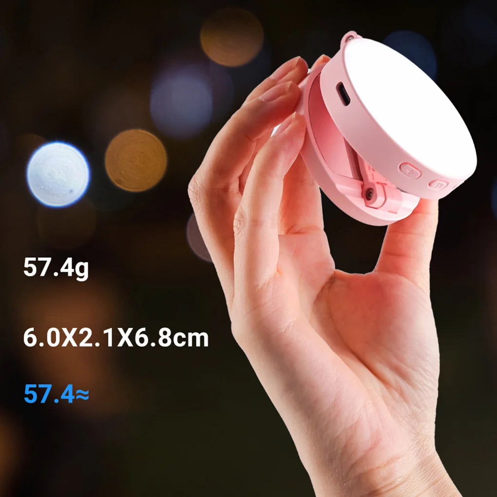Luce magnetica per selfie per iPhone pieghevole LED anello di riempimento per telefono illuminazione CRI95 700lx/0,3 m per la registrazione video Vlog dal vivo
