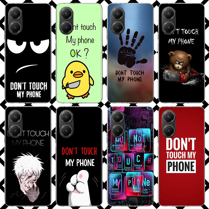 Capa de Celular 'Não Toque no Meu Telefone' para Xiaomi Poco F7 Ultra X7 X6 X5 Pro X4 GT M8 M7 Redmi 15 15C 13 13C 12 12C, Capa Macia Fundas Po
