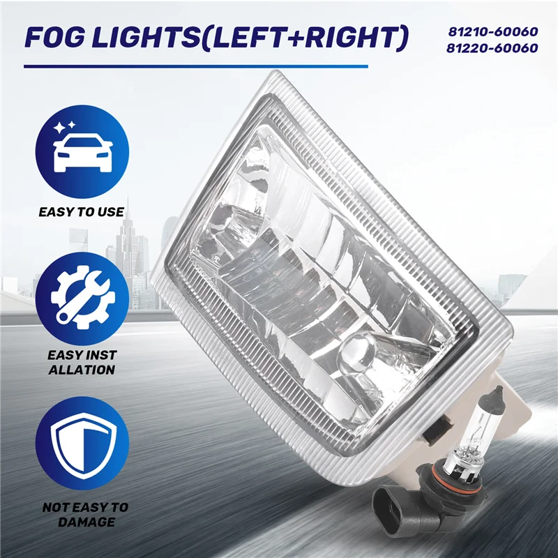

Car Front Left Right Bumper Fog Lights Assembly Foglight For Toyota Land Cruiser Prado 90 FJ90 3400 96-03