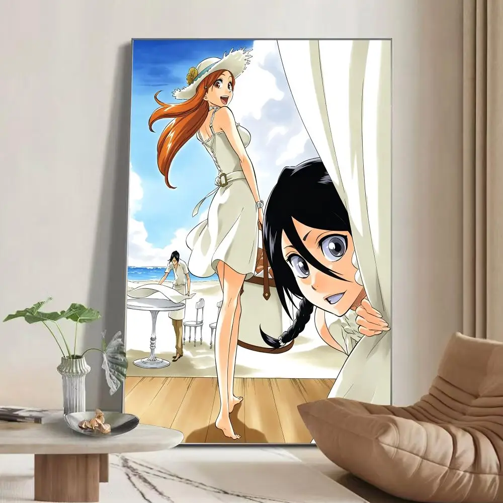Character O-Orihime Inoue Bleach Poster Peel And Stick Wall Art Self Adhesive PP Waterproof Wall Decor Living Room Bedroom Gift view 4