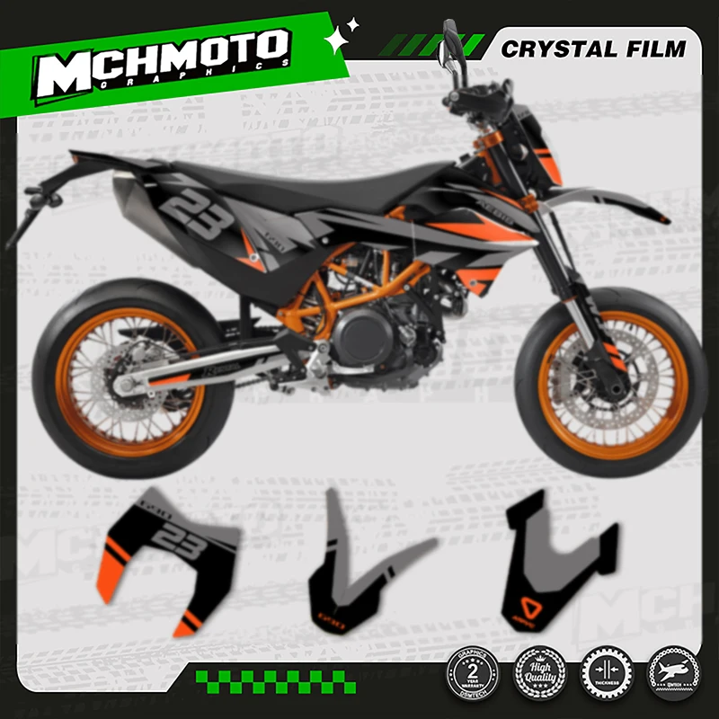 

MCHMFG Full Set Motorcycle Graphics Decals Stickers Kits For KTM SMC-R 690 2012-2018 Number Name Custom
