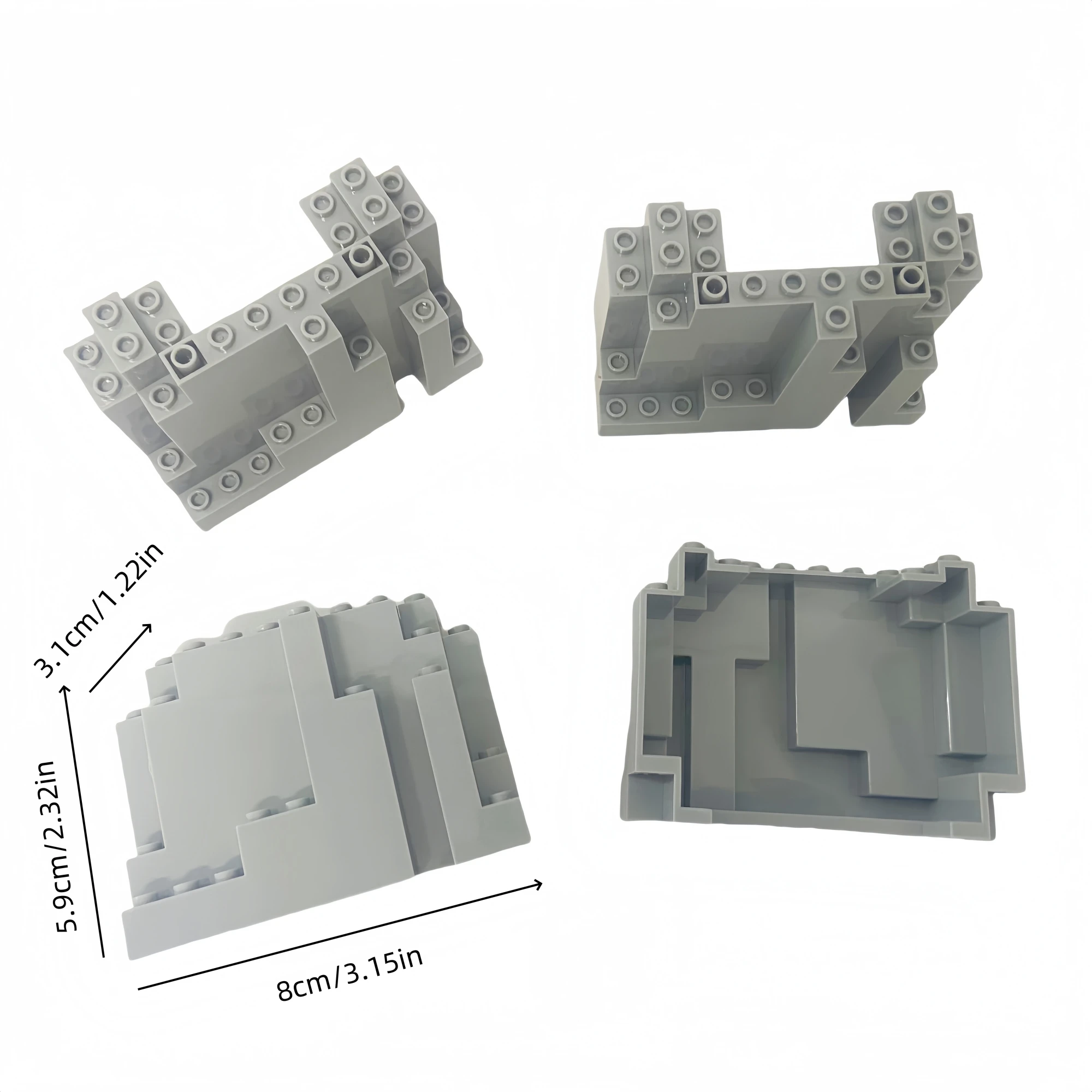 4pcs Mountains Hills Building Blocks DIY Toys MOC Accessories Basic Components Wild Parks Construction Model Bricks