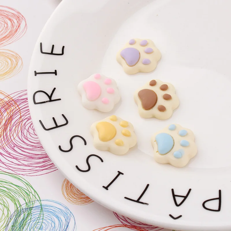 10pcs Cartoon Cat Claw Cat Palm Diy Mobile Phone Shell Cream Glue Material Handmade Resin Accessories