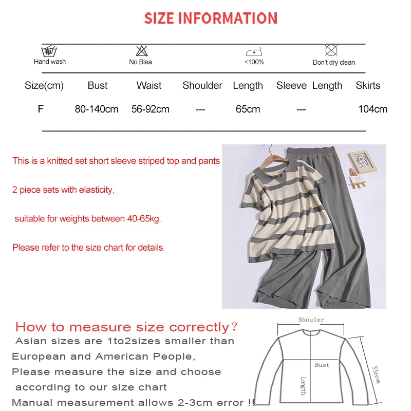 HELIAR Women Fashion Knit 2 Piece Sets Polo Neck Striped Short Sleeve Top and High Waist Pants Suit Female Casual Office Outfit