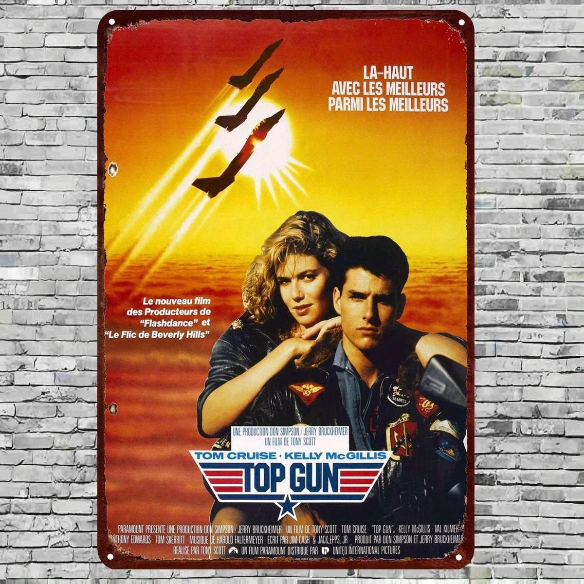 Top Gun: Maverick & Iceman Movie Poster Tin Sign - Vintage Aviation Action Film Decor Characters Collect