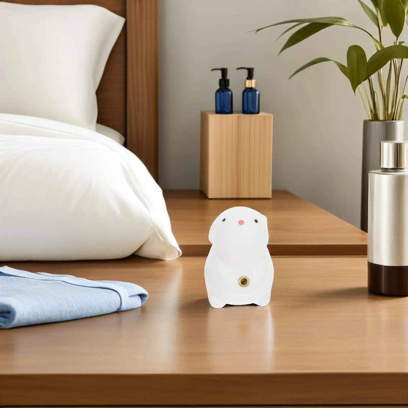White Ceramic Bunny Incense Burner Functional Stick Holder Calming Atmosphere Creator Home Meditation Essential Fragrant Incense