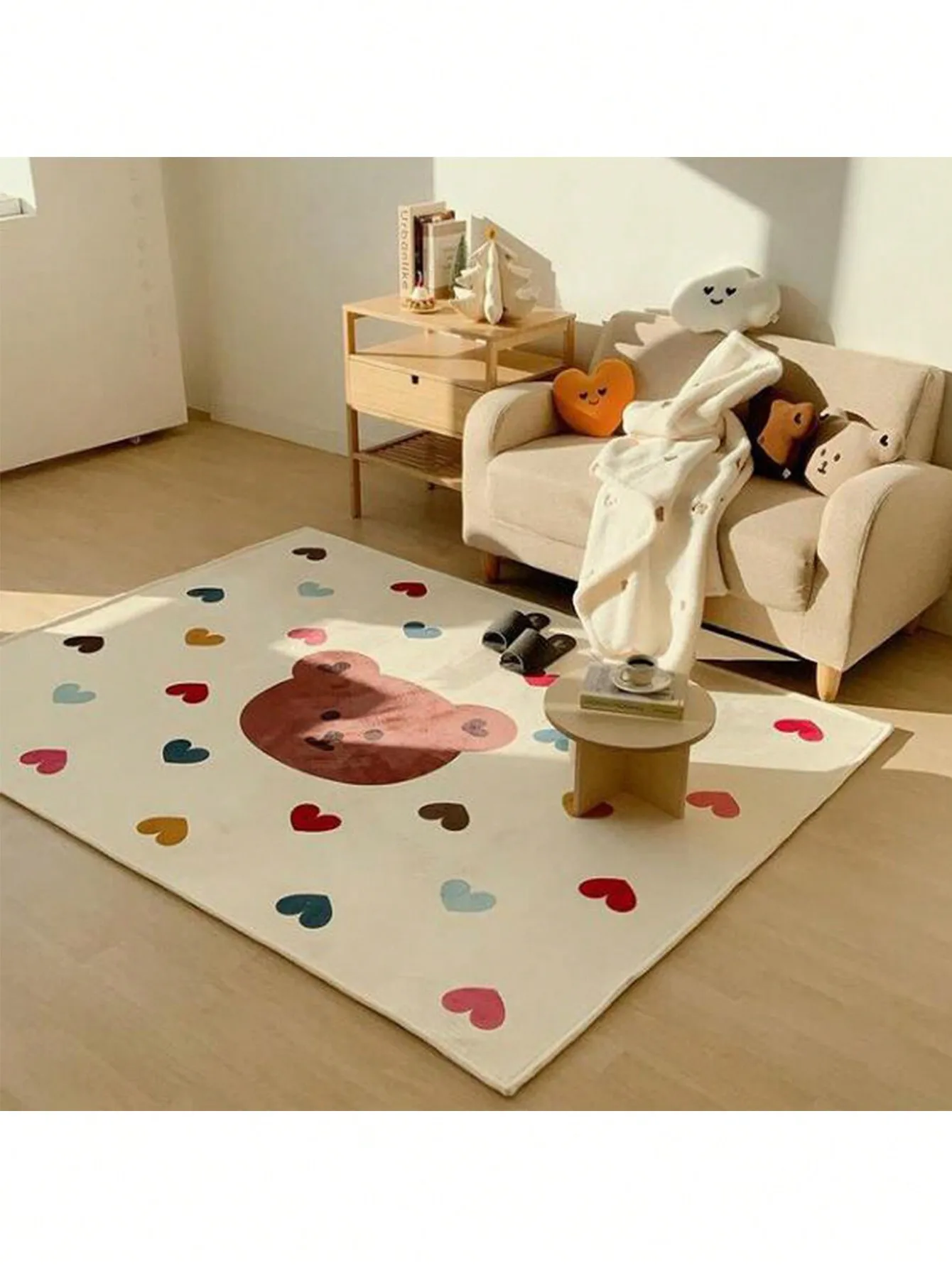 

Living Room Carpet Full Spread Bedroom Anti-Slip Bedside Rug Children Room Crystal Velvet Full Spread Baby Crawling Mat Playmat