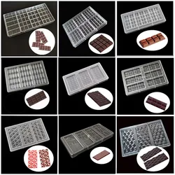 Long Row Chocolate Mold PC Transparent Rectangular Block Dried Fruit Chocolate Plate Baking Mold Baking Accessories