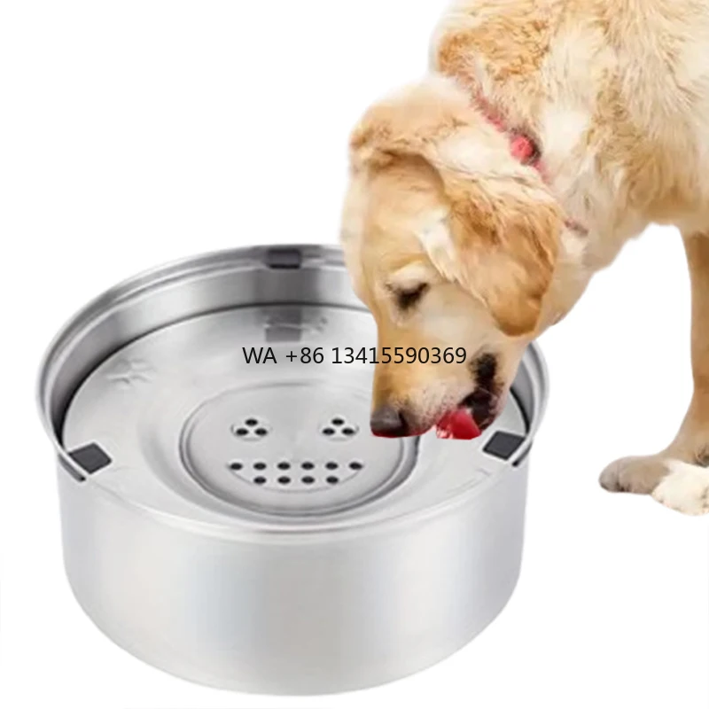 

3L Stainless Steel No Spill Water Bowl for Dogs Non-Slip Slow Dog Bowl Water Feeder Dispenser for Medium Large Dogs